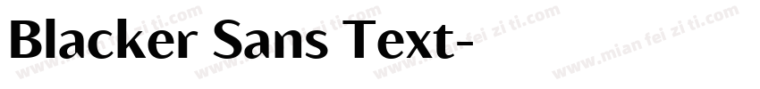 Blacker Sans Text字体转换
